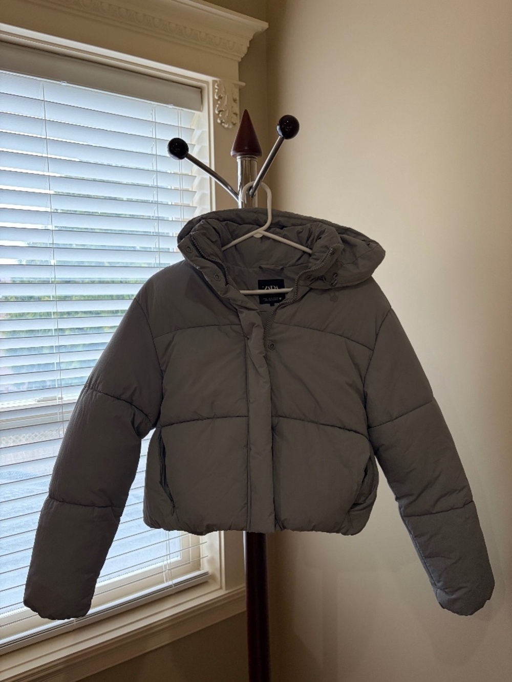 Zara Gray Puffer Jacket